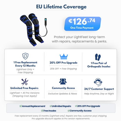 LightFeet Leg Massager — Uses Air Compression and Heat Therapy
